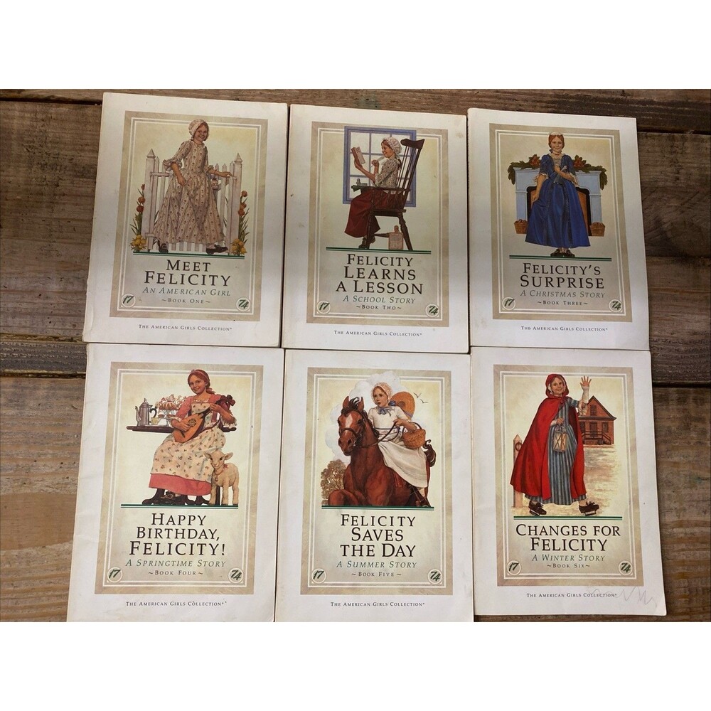 American Girl Felicity Books 1-6 Set Vintage Scholastic 1st Printing - Very Good